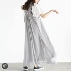 新品 ♡人気・完売色♡ LASUD レースアップデザインジャンパースカート