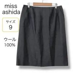 miss ashida ウール ひざ丈 タイト スカート グレー系 9 M相当のサムネイル