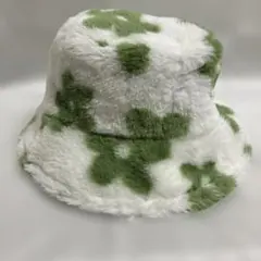 フワフワ花柄バケットハット ボアハット 秋冬