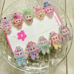 ラブブ ヘアアクセサリー 10個セット キラキラ かわい 流行り