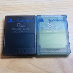 PS2 純正メモリーカード　限定色アイランドブルー　2個セット　021
