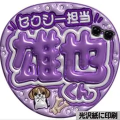 【光沢紙に印刷・メタル・セクシー担当】ぷっくりうちわ文字　ファンサうちわ　団扇