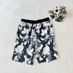 ショートパンツ（L)カモフラージュ ポケット シンプル カジュアル ウエストゴム