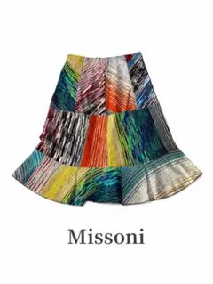 【美品】Missoni マルチカラー フレアスカート　サイズ44のサムネイル