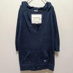 ❤希少 アバクロンビー&フィッチ 深Vネック パーカー ネイビー Lサイズ