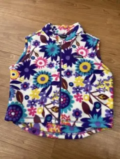 patagonia フラワープリント フリースベスト 100cm~