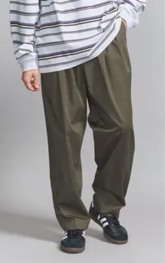 BEAUTY&YOUTH チノ バルーン イージーパンツ OLIVE Lサイズ