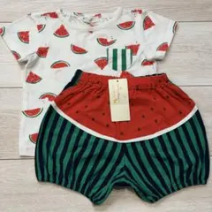 新品含む baby cheer スイカパンツ70-90&スイカ柄Tシャツ 90のサムネイル