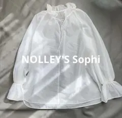 NOLLEY'S sophi オーガンジーフリルブラウス 白 38のサムネイル