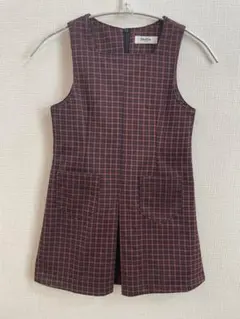 BeBe ノースリーブ チェックワンピース 130cm