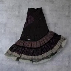 フランス製✨ アシンメトリー フリルスカート チュール レース