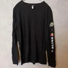 ベラキャンバス 長袖Tシャツ 袖ロゴ プリント Lサイズ 黒色 クルーネックのサムネイル