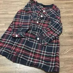 無印 チェックワンピース 100 90