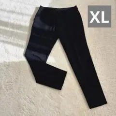 大きいサイズメンズ　ハルヤマ 黒スラックス　ウール混　XL