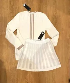 新品　adidasgolf S XS ニット　スカートセット　白　ベージュ