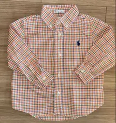 Ralph Lauren オレンジチェックシャツ 18M