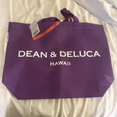 ハワイ限定DEAN & DELUCA トートバッグ　パープルLサイズ