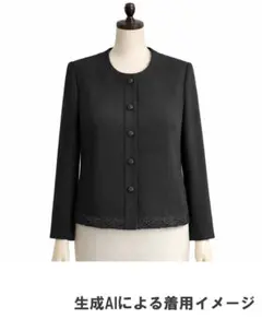 ノーカラージャケット 13号 黒