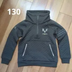 adidas メッシ ジャージ ダークグレー 130cm