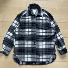 H&M XS S チェックシャツ アウター 起毛 ネルシャツ 羽織り アウター