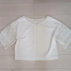 GU 袖レース 半袖トップス