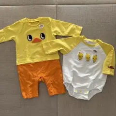 【新品未使用】別売り対応できます 80cm バースデイ ロンパース