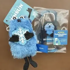 【新品　未使用】パペットスンスン　ぬいぐるみマスコット　ツインカラナビホルダー