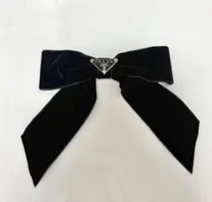 PRADA ベルベット リボン ヘアクリップ