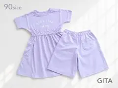 新品タグ付き 女の子 90 2着セット 半袖ワンピースとハーフパンツ