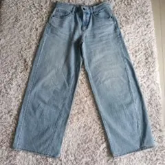 美品　GU ローライズ　バギージーンズ　Lサイズ