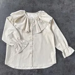【CIAOPANIC TYPY】ピーチ起毛フリルブラウス XL（130-140）