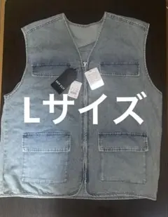 CHIPIE デニム ジッパーベスト L