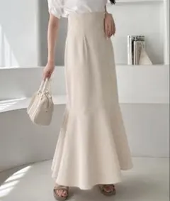 【WEB限定商品】マイナス5キロ見え／バックレースアップマーメイドスカート