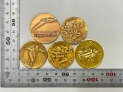 オリンピック ユニバーシアード 記念メダル 5枚セットのサムネイル