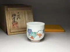 武腰泰山　ぐい呑み　椿絵　九谷焼 武腰泰山 ぐい呑み 椿絵 九谷焼 | Mercari