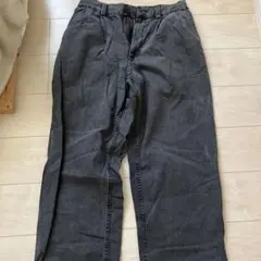 GU デニムツータックバギースラックス　Ｍサイズ　ダークグレー