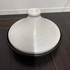 タジン鍋 ホワイト×ブラック　19cm
