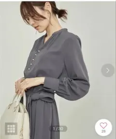 多機能ワンピース　パールワンピース （チャコールグレー）　ロペピクニック