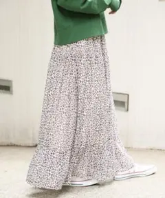 ローリーズファーム　ヒョウガラティアードスカート