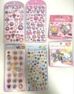 ボンボンドロップシール　コットンパフィーシール　おはじきシール　サンリオ　しずく