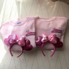 新品ミニー・パルパルーザ・トレーナーM〜L カチューシャ チョコレート