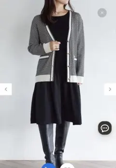 anySiS ストライプカーディガン付きニットワンピース