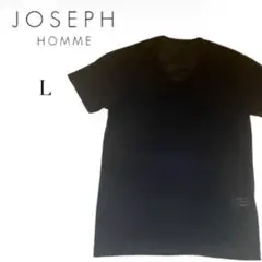 ジョゼフオム オンワード樫山 メンズ ウェーブジャガードTシャツ L ネイビーのサムネイル