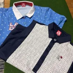 archivio ポロシャツ スター柄 ブルー 38 （2枚セットのサムネイル
