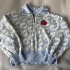DIVIDED H&M りんご刺繍 ニットセーター XS 白雪姫