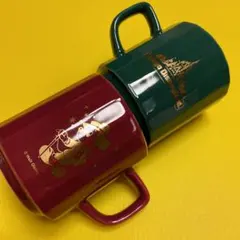 ② レトロ 東京ディズニーランド ミッキーマウス シンデレラ城 マグカップ ペア