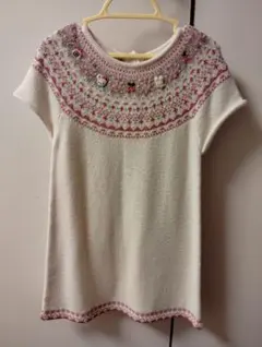 【未使用】familiar 半袖ニットワンピース 110サイズ