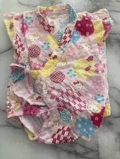 ハローキティ 甚平 ピンク 80㎝　ロンパース