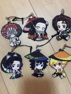 鬼滅の刃 ぺたん娘　和傘　ラバーストラップ