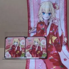 ホロライブ 赤井はあと キャラクター タオル コースター セット